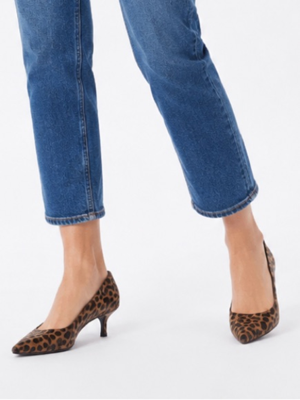 J.Crew Leopard Print Calf Hair Pointed Toe Kitten Heels Women’s Size 8